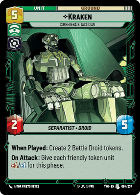 【傷あり特価】【TWI084/EN】Kraken - Confederate Tactician(FOIL)