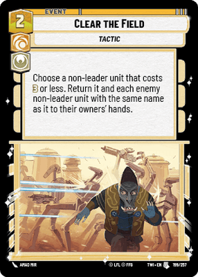【傷あり特価】【TWI199/EN】Clear the Field(FOIL)