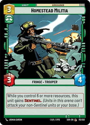 【傷あり特価】【SOR113/EN】Homestead Militia