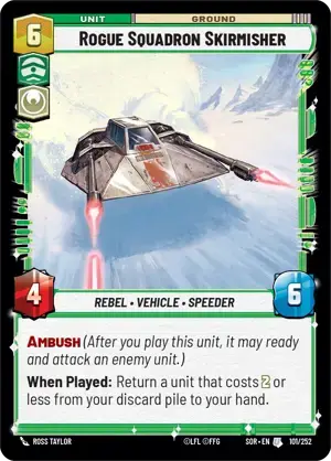 【傷あり特価】【SOR101/EN】Rogue Squadron Skirmisher(FOIL)