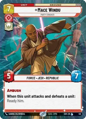 【傷あり特価】【SOR412/EN】Mace Windu - Party Crasher (HYPERSPACE)