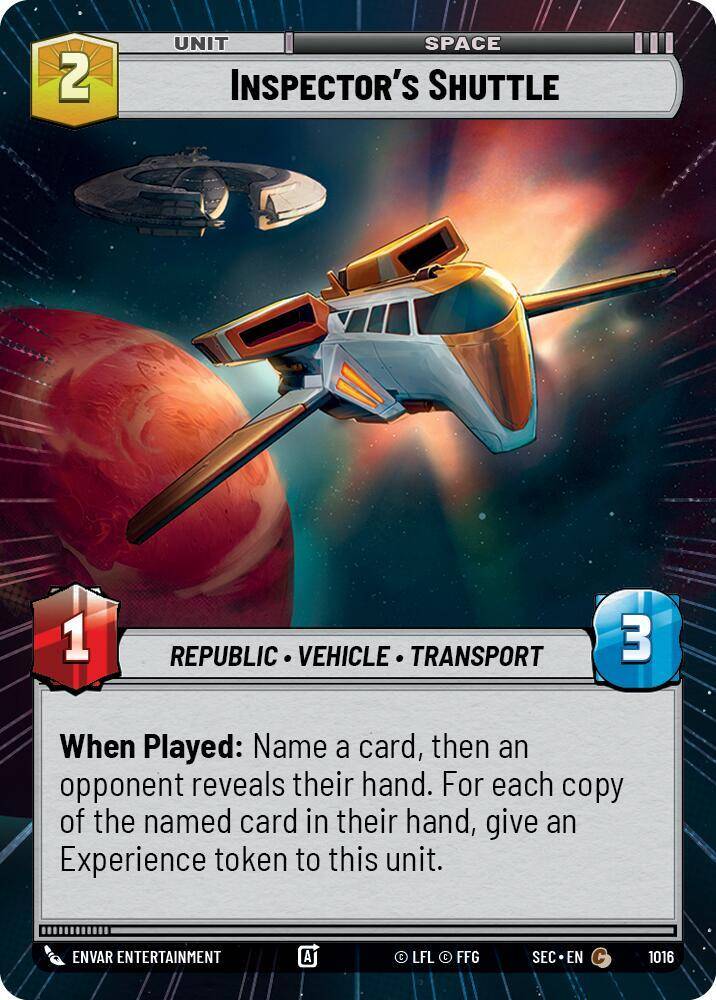 【SEC1016/EN】Inspector's Shuttle (Hyperspace/Foil)