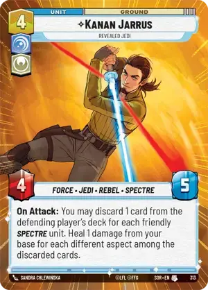 【傷あり特価】【SOR313/EN】Kanan Jarrus - Revealed Jedi (HYPERSPACE/FOIL)