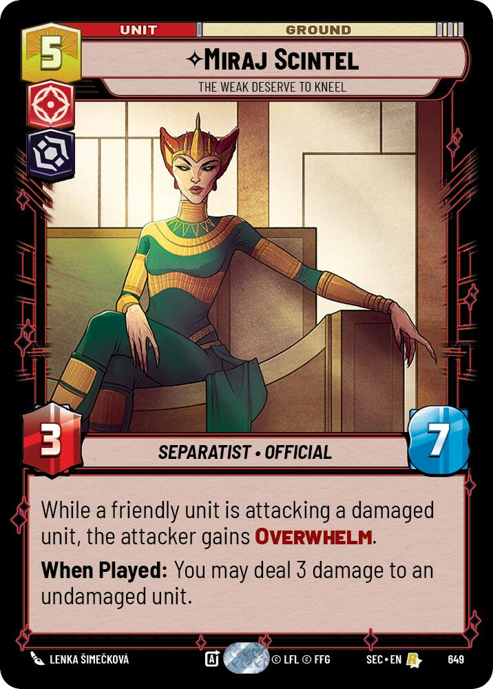 【SEC0649/EN】Miraj Scintel - The Weak Deserve to Kneel (Foil)