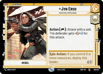 【傷あり特価】【SOR018/EN】Jyn Erso - Resisting Oppression