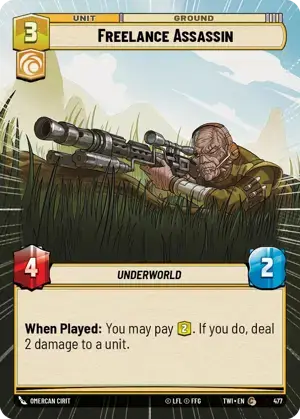 【傷あり特価】【TWI477/EN】Freelance Assassin(HYPERSPACE)
