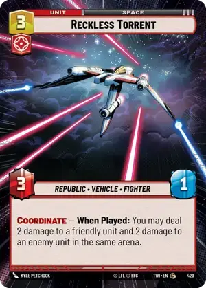 【傷あり特価】【TWI429/EN】Reckless Torrent(HYPERSPACE)