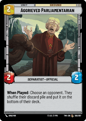 【傷あり特価】【TWI252/EN】Aggrieved Parliamentarian