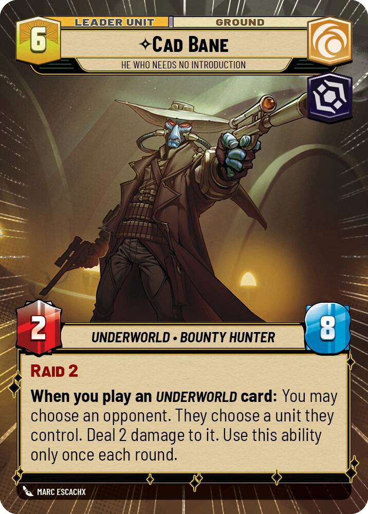 【傷あり特価】【SHD293/EN】Cad Bane - He Who Needs No Introduction (HYPERSPACE)