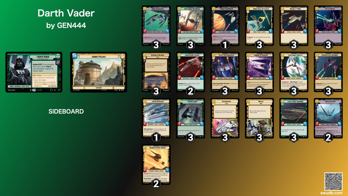 【SWU】Darth Vader - オリジナルデッキ