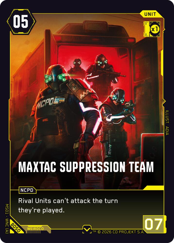 【WNCBβ050/EN】MaxTac Suppression Team