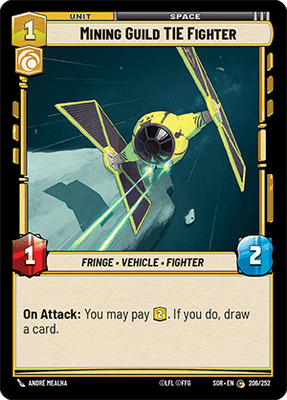【傷あり特価】【SOR206/EN】Mining Guild TIE Fighter