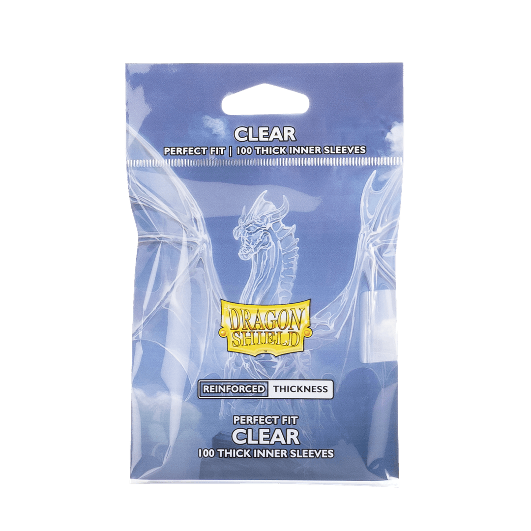 【Dragon Shield】PERFECT FIT - Thick Inner Sleeves - CLEAR(スタンダードサイズ/100枚入り)※配送方法はゆうパックをご選択ください
