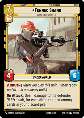 【傷あり特価】【SHD220/EN】Fennec Shand - Loyal Sharpshooter