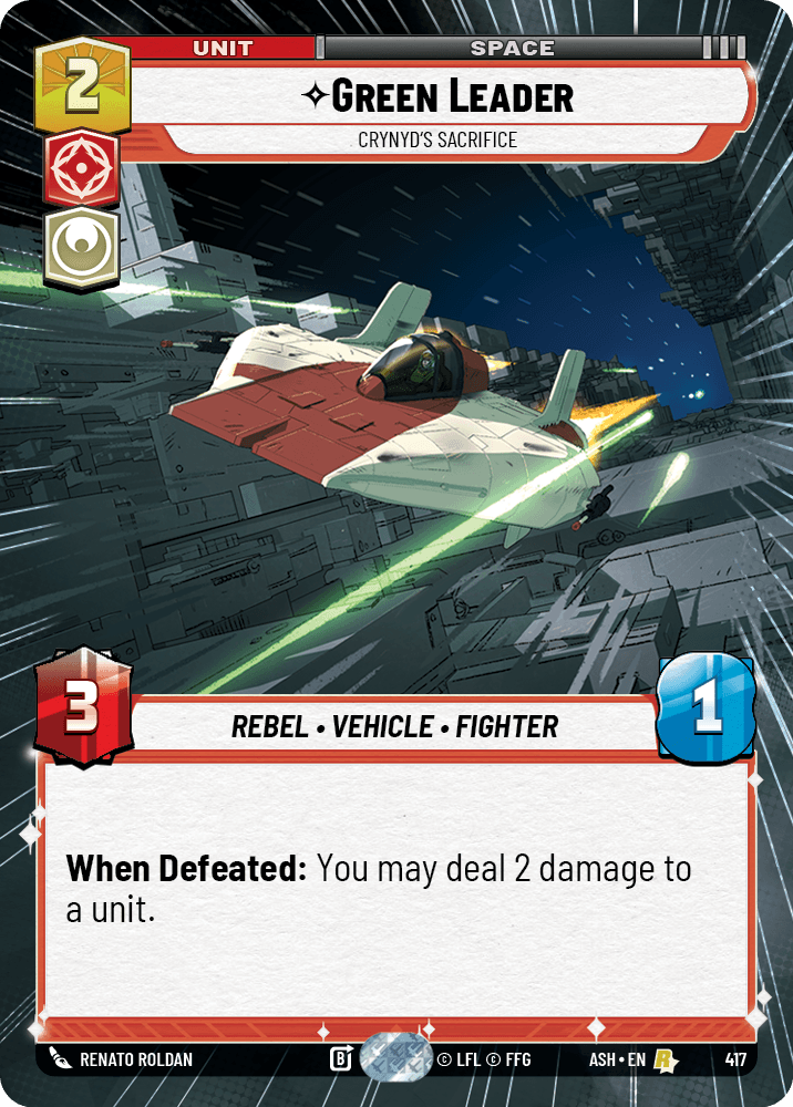 【ASH417/EN】Green Leader - Crynyd's Sacrifice (Hyperspace)