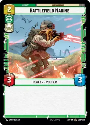 【傷あり特価】【SOR095/EN】Battlefield Marine(FOIL)