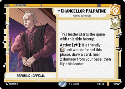【傷あり特価】【TWI017/EN】Chancellor Palpatine - Playing Both Sides