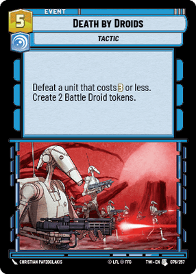 【傷あり特価】【TWI076/EN】Death by Droids(FOIL)