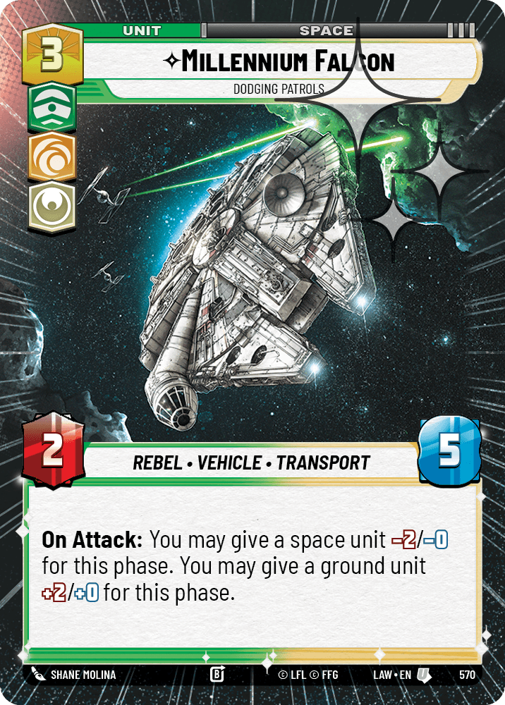 【LAW570/EN】Millenium Falcon - Dodging Patrols (Hyperspace/Foil)