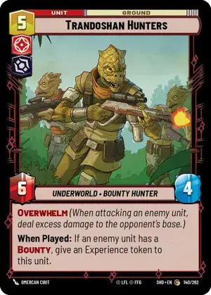 【傷あり特価】【SHD140/EN】Trandoshan Hunters(FOIL)