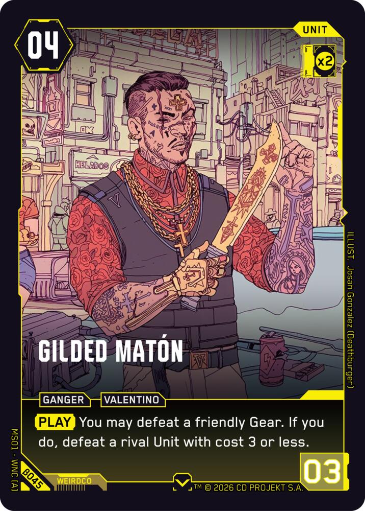 【WNCBβ045/EN】Gilded Matón