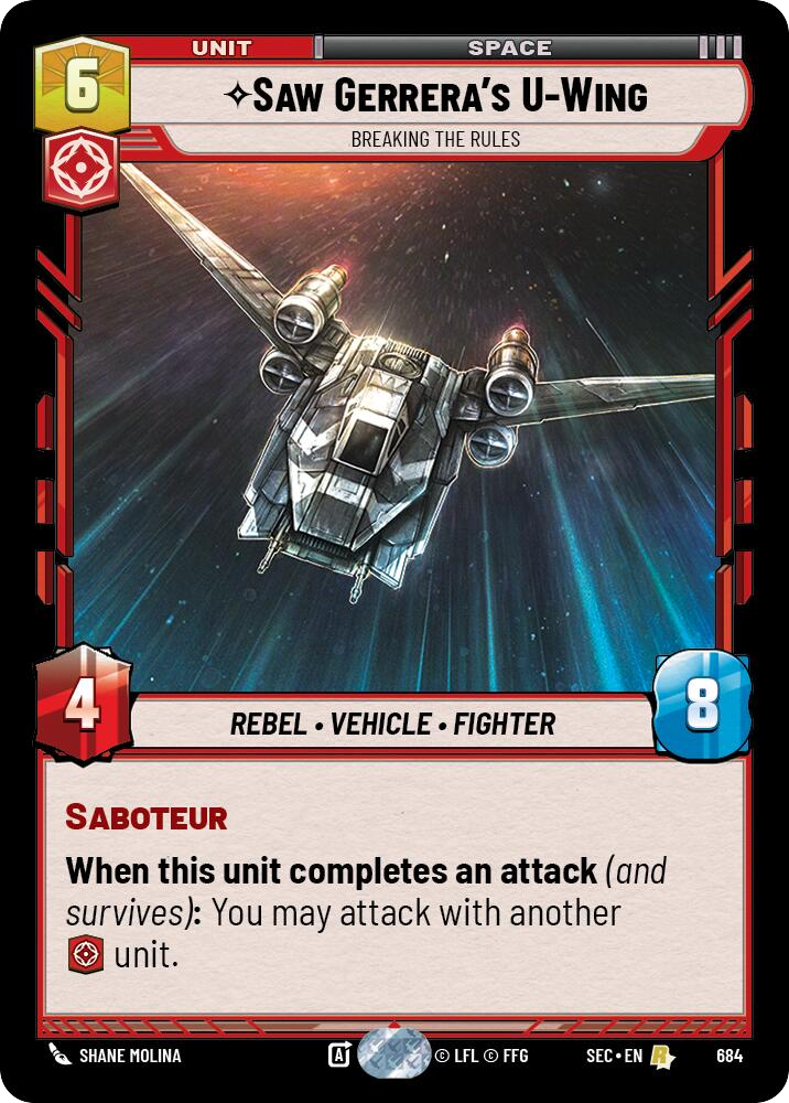 【SEC0684/EN】Saw Gerrera's U-Wing - Breaking the Rules (Foil)