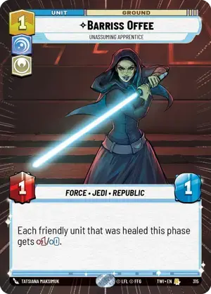 【傷あり特価】【TWI315/EN】Barriss Offee - Unassuming Apprentice(HYPERSPACE)