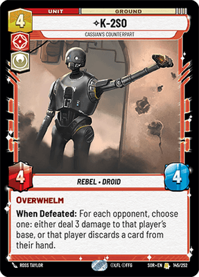 【傷あり特価】【SOR145/EN】K-2SO - Cassian's Counterpart
