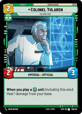 【傷あり特価】【SOR109/EN】Colonel Yularen - ISB Director