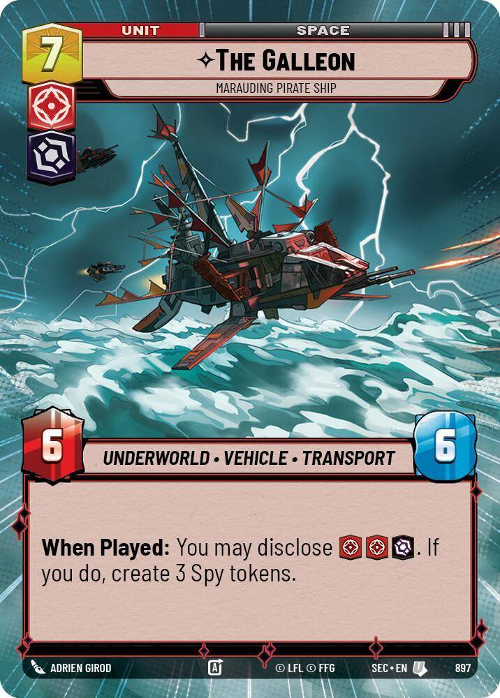 【SEC0897/EN】The Galleon - Marauding Pirate Ship (Hyperspace/Foil)