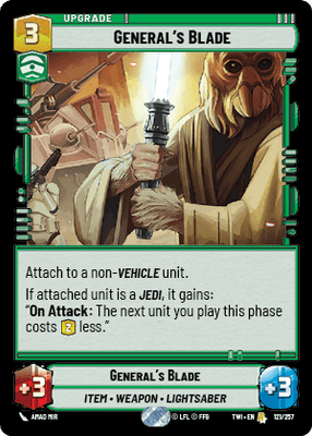 【傷あり特価】【TWI121/EN】General's Blade(FOIL)