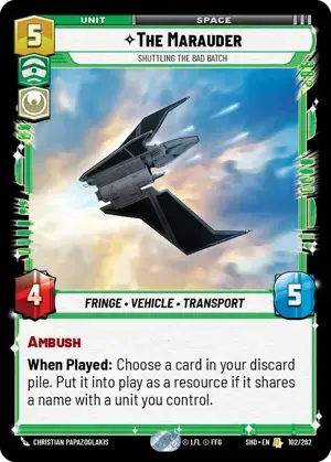 【傷あり特価】【SHD102/EN】The Marauder - Shuttling the Bad Batch(FOIL)