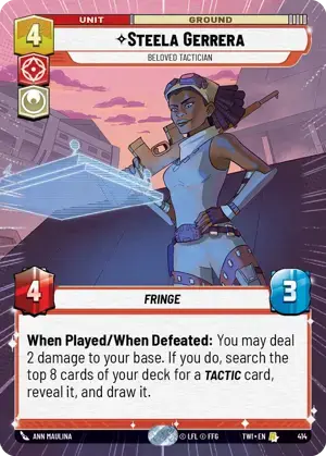 【傷あり特価】【TWI414/EN】Steela Gerrera - Beloved Tactician(HYPERSPACE/FOIL)