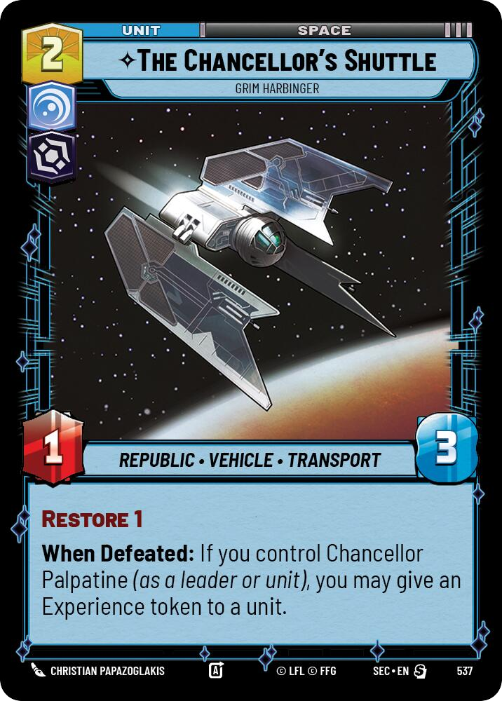 【SEC0537/EN】The Chancellor's Shuttle - Grim Harbinger (Foil)