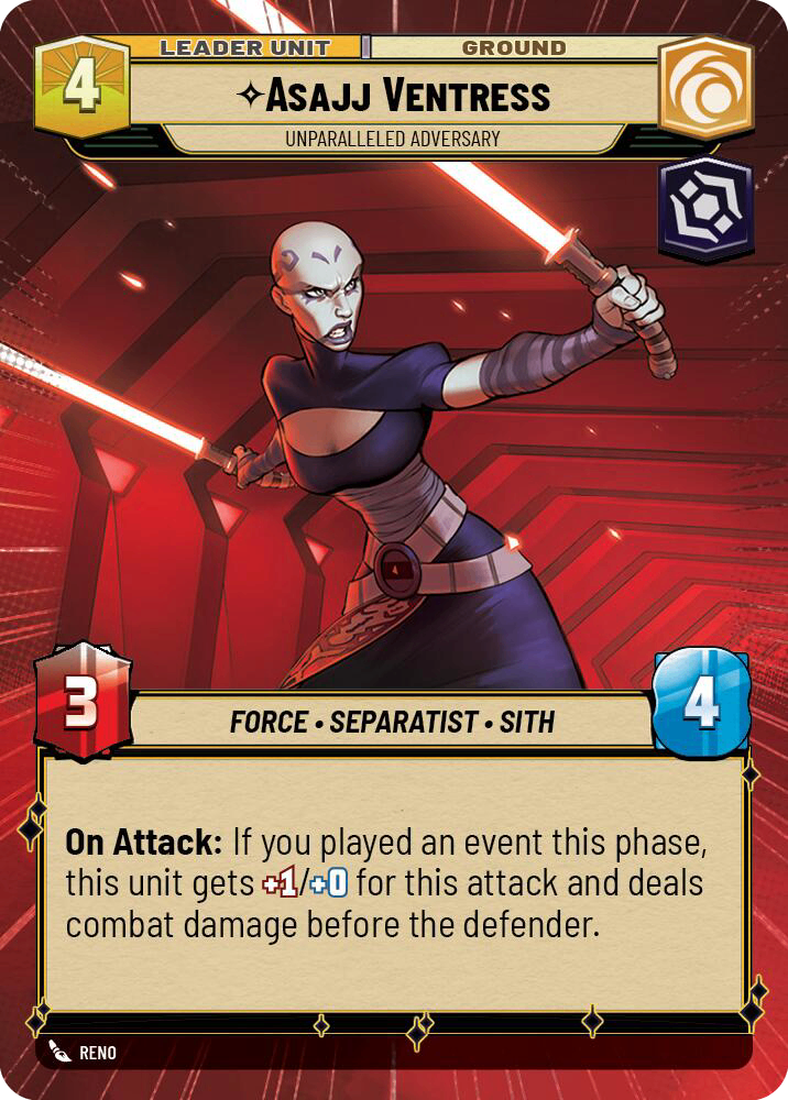 【傷あり特価】【TWI289/EN】Asajj Ventress - Unparalleled Adversary(HYPERSPACE)