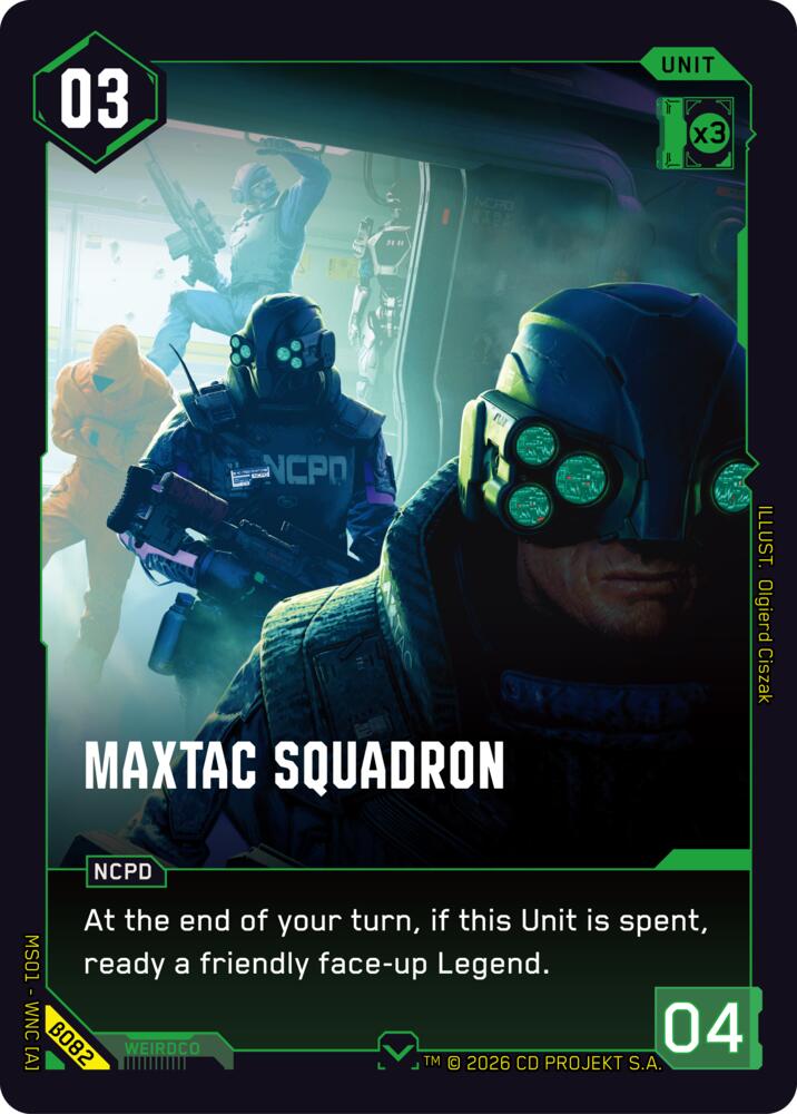 【WNCBβ082/EN】MaxTac Squadron