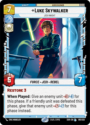 【傷あり特価】【SOR051/EN】Luke Skywalker - Jedi Knight