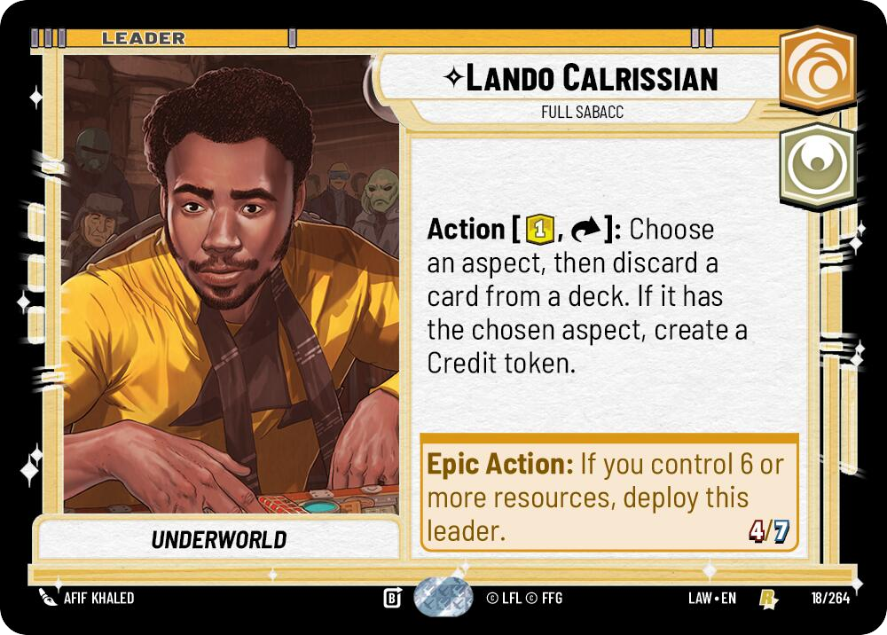 【LAW018/EN】Lando Calrissian - Full Sabacc