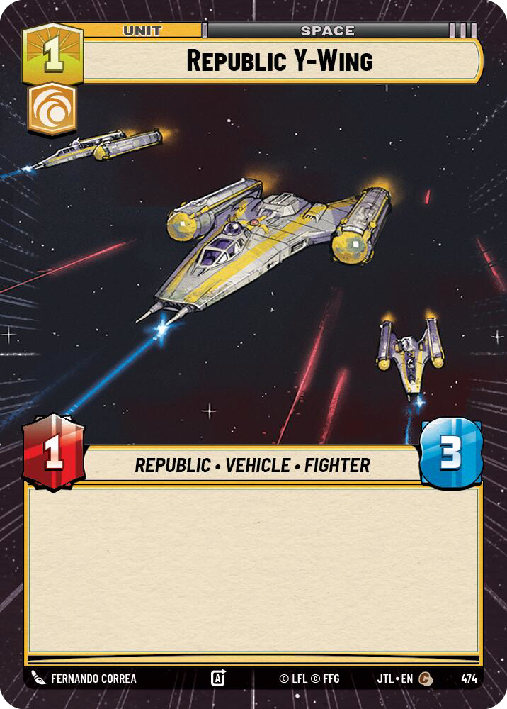 【JTL946/EN】Republic Y-Wing (HYPERSPACE/FOIL)