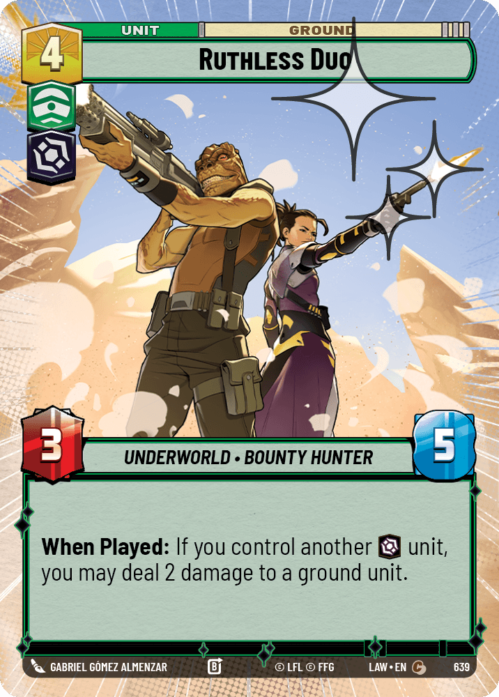 【LAW639/EN】Ruthless Duo (Hyperspace/Foil)