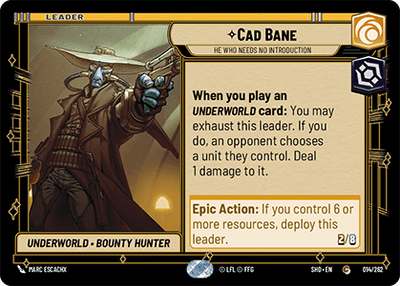 【傷あり特価】【SHD014/EN】Cad Bane - He Who Needs No Introduction