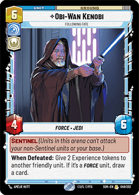 【傷あり特価】【SOR049/EN】Obi-Wan Kenobi - Following Fate