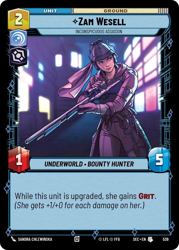 【SEC0539/EN】Zam Wesell - Inconspicuous Assassin (Foil)