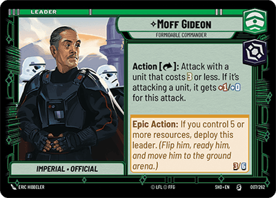 【傷あり特価】【SHD007/EN】Moff Gideon - Formidable Commander