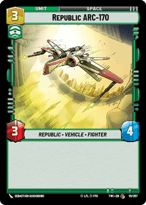 【傷あり特価】【TWI111/EN】Republic ARC-170(FOIL)
