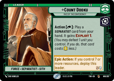 【傷あり特価】【TWI005/EN】Count Dooku - Face of the Confederacy