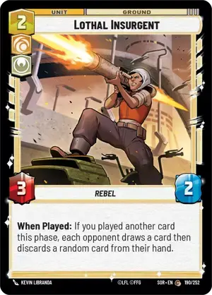 【傷あり特価】【SOR190/EN】Lothal Insurgent(FOIL)