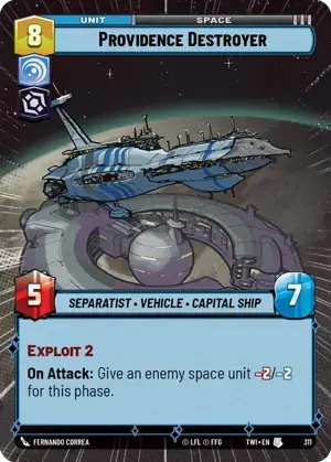 【傷あり特価】【TWI311/EN】Providence Destroyer(HYPERSPACE/FOIL)