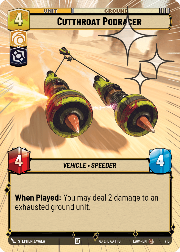 【LAW715/EN】Cutthroat Podracer (Hyperspace/Foil)