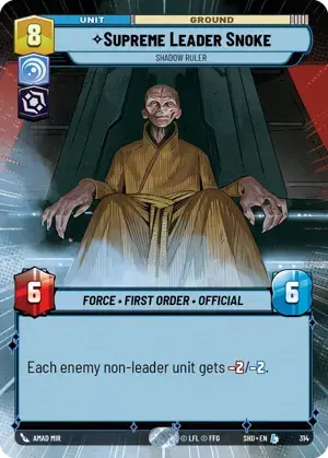 【SHD314/EN】Supreme Leader Snoke - Shadow Ruler (HYPERSPACE)